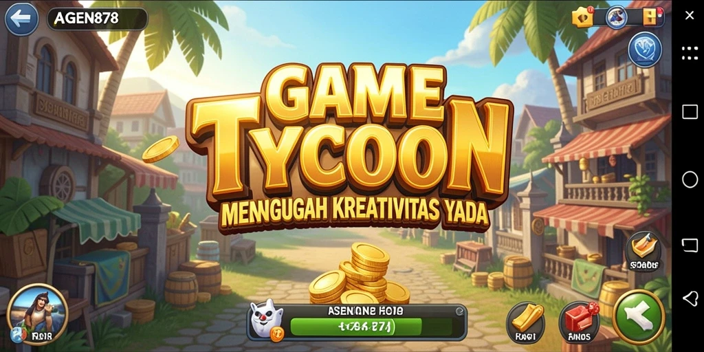 Screenshot gameplay AGEN878 yang menunjukkan strategi Tycoon yang menarik.
