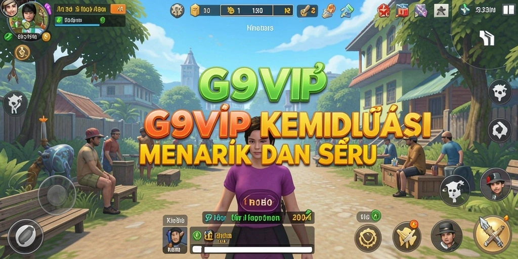 Screenshot G9VIP menunjukkan gameplay simulasi yang menarik dan interaktif.