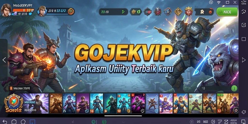 Tampilan antarmuka utama aplikasi GOJEKVIP yang user-friendly.