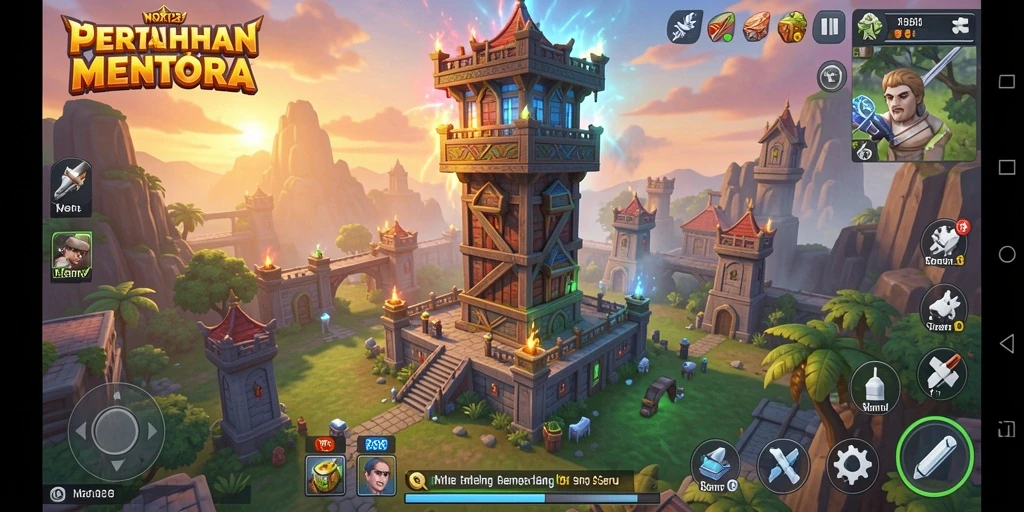 Gameplay seru Tower Defense dengan menara strategis dan serangan musuh.