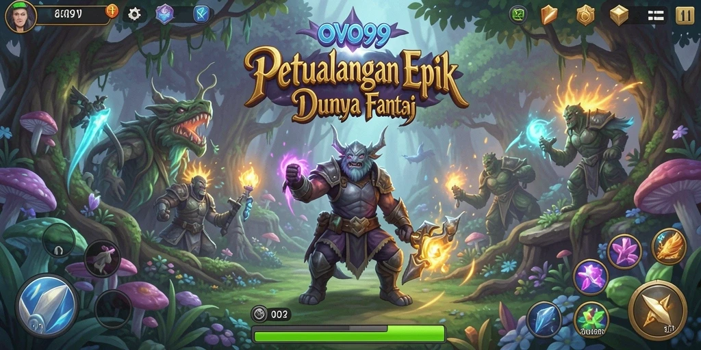 Tampilan gameplay RPG OVO99 yang mengasyikkan dan penuh aksi.
