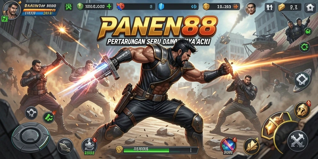 Tangkapan layar utama PANEN88 menunjukkan aksi mendebarkan dari gameplay yang intens.