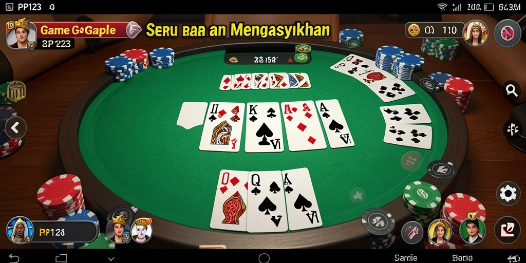 Tangkapan layar PP123 menampilkan gameplay Gaple yang mendebarkan.
