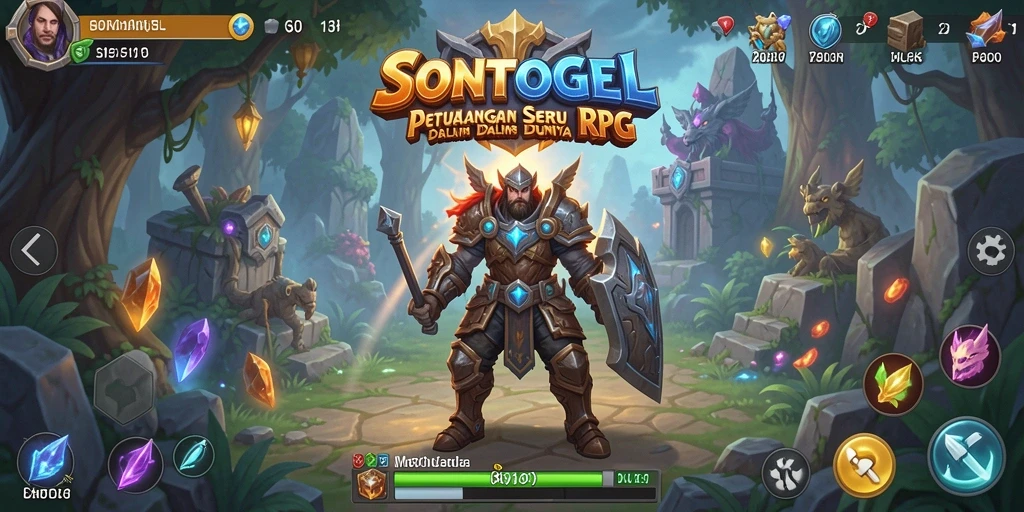 Tangkapan layar utama dari gameplay SONTOGEL menampilkan pertarungan epik.