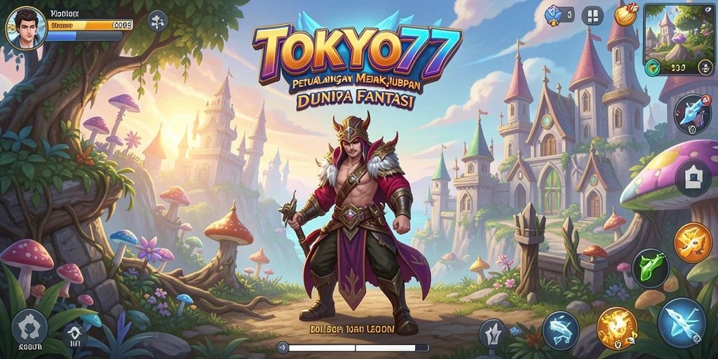 Screenshot dari gameplay menakjubkan di TOKYO77 yang memukau.
