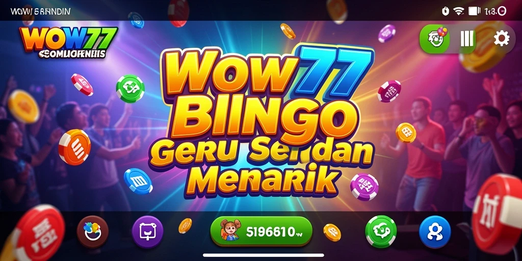 Tampilan gameplay WOW77 yang penuh warna dan interaktif.